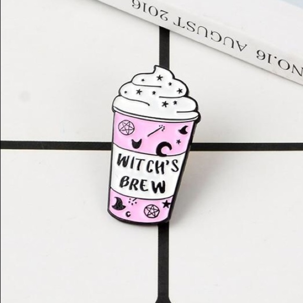 Witches Brew Pink Magic Enamel Pin